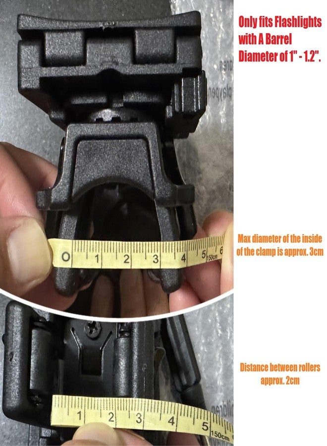 TACNEX Quick Release Flashlight Holder w/MOLLE Vest Clip Tactical Torch Holster Carrier Rotatable Light Carry Case Stand fit 1"-1.25" Diameter Flashlight for Police Leo Security Military Patrol - Image 3