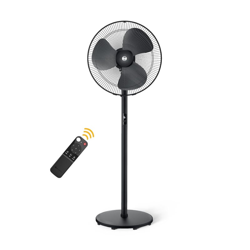 atomberg Renesa 400mm Table Pedestal 2 in 1 Swing Fan | High Speed BLDC Motor with Remote Control (Black) - Image 1