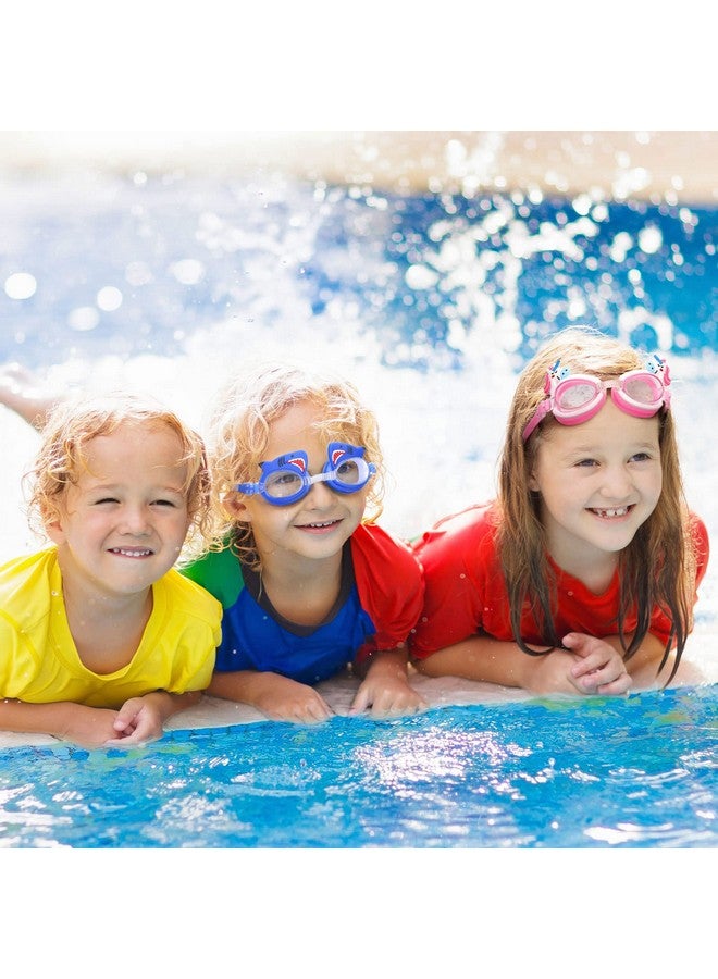 Foaincore 2 Pairs Kids Toddler Swim Goggles Anti Fog Uv Swimming Goggles With Ear Plugs For Girls Boys Age 3 9 (Shark Unicorn) - Image 3