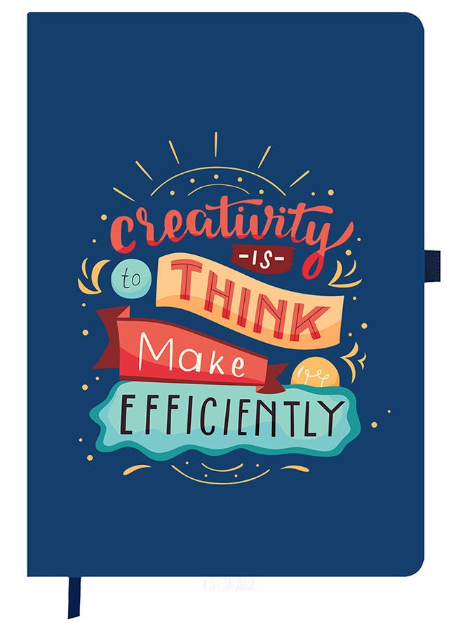 Theodor Designer A5 Thick Blue Hardcover Notebook Creativity Is To Think - Image 1