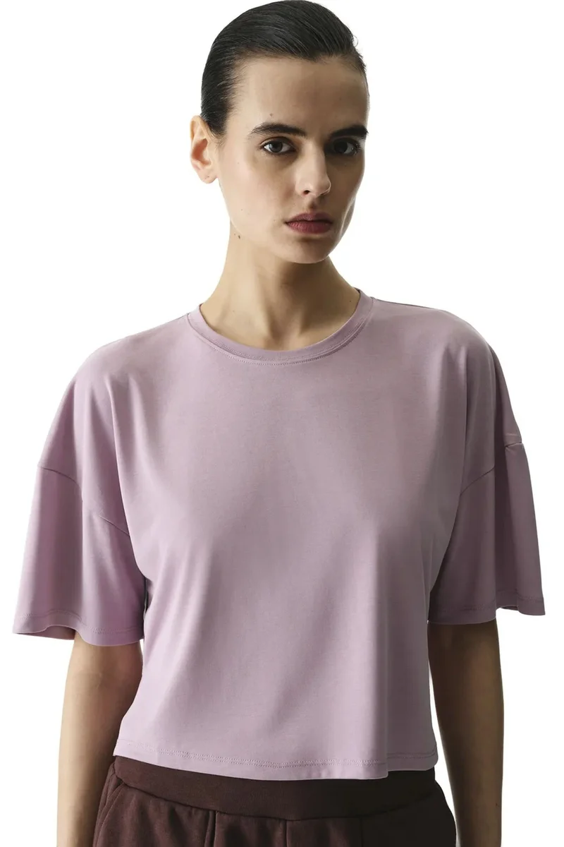 بنتي PENTI Modal Crop T-shirt With Slit