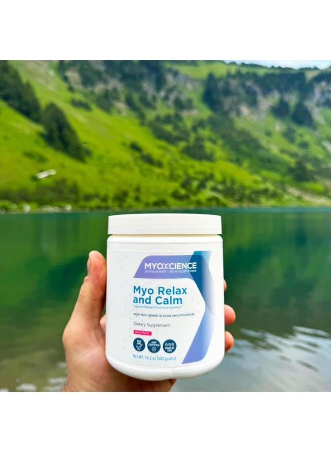 MYOXCIENCE Myo Relax & Calm | Myo-Inositol, L-Theanine, Taurine, Magnesium & GABA | Supports Sleep, Neurotransmitter & Hormone Support (Berry Flavor) (60 Servings) - Image 2