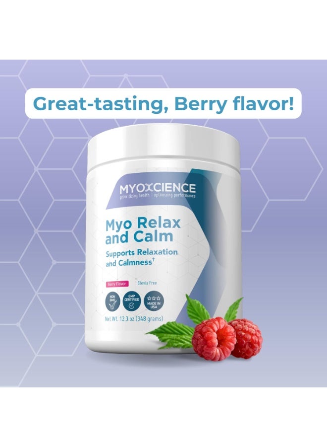 MYOXCIENCE Myo Relax & Calm | Myo-Inositol, L-Theanine, Taurine, Magnesium & GABA | Supports Sleep, Neurotransmitter & Hormone Support (Berry Flavor) (60 Servings) - Image 5