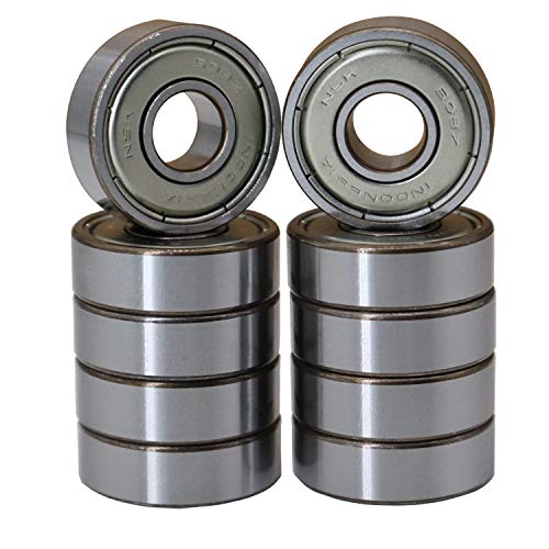 NSK 608ZZ 10Pcs Precision Bearings 8x22x7mm, Rotating Quiet High Speed and Durable ＆ Double Metal and Pre-Lubricated, Deep Groove Ball Bearings. - Image 1