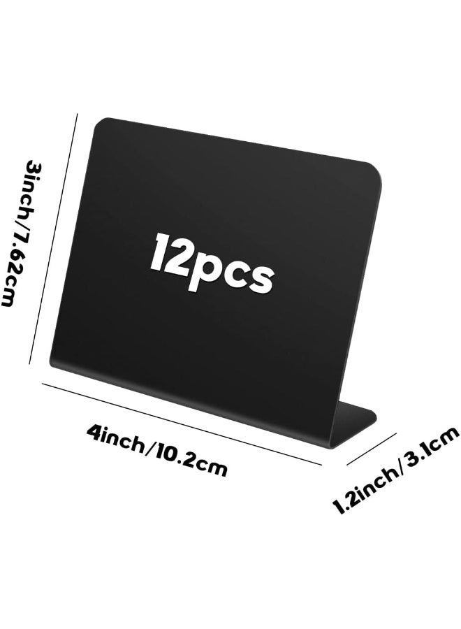 TPGP 12 Pcs L-Shaped Mini Chalkboard Signs  - Image 2