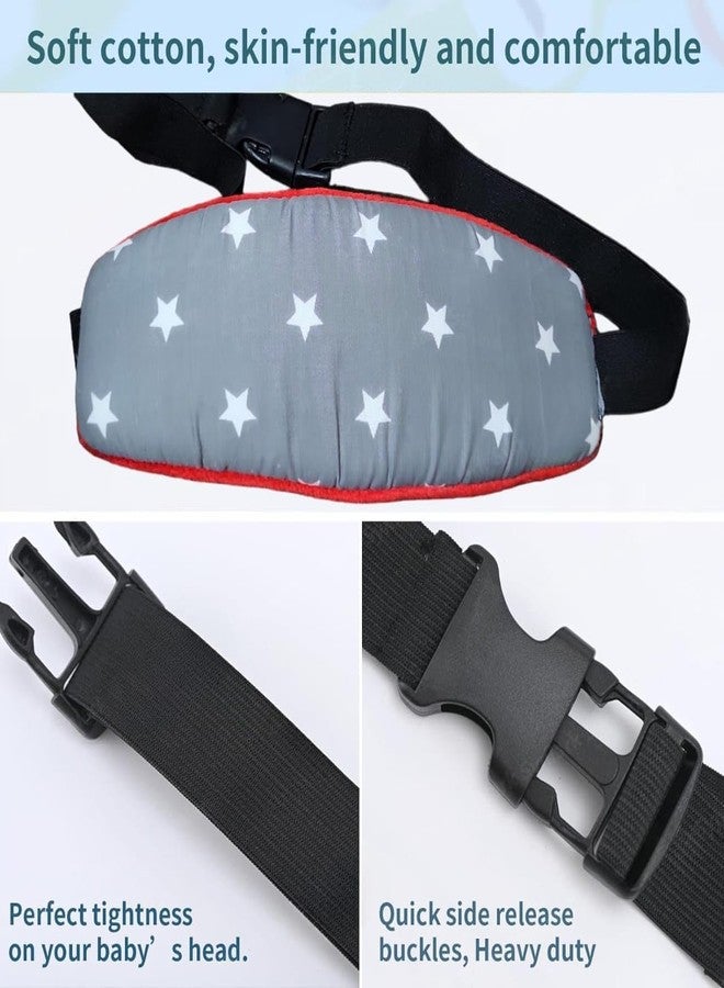 DAGDIYA Adjustable Head Band Strap Headrest for Sleeping | Comfortable & Safe Head Support for Toddlers & Kids | Ideal for Car Seats, Strollers & High Chairs | Grey - Image 3