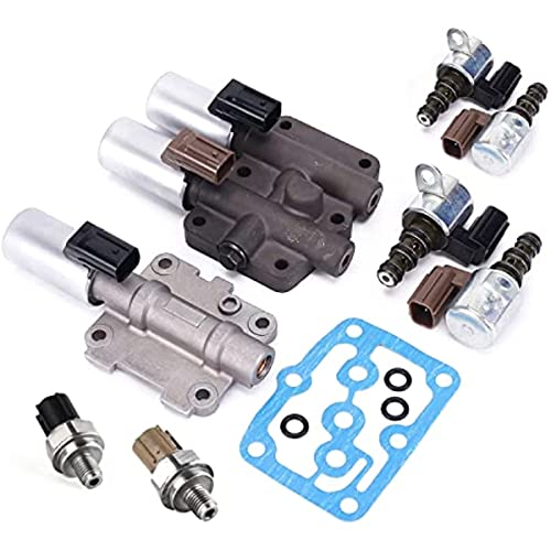 WOWAUTO Compatibile with Accord Odyssey Pilot TL CL MDX Transmission Solenoid Kit 28250-P6H-024 28250-P7W-003 28400-P6H-013 28500-P6H-013 28600-RKE-004 28610-RKE-004 - Image 1