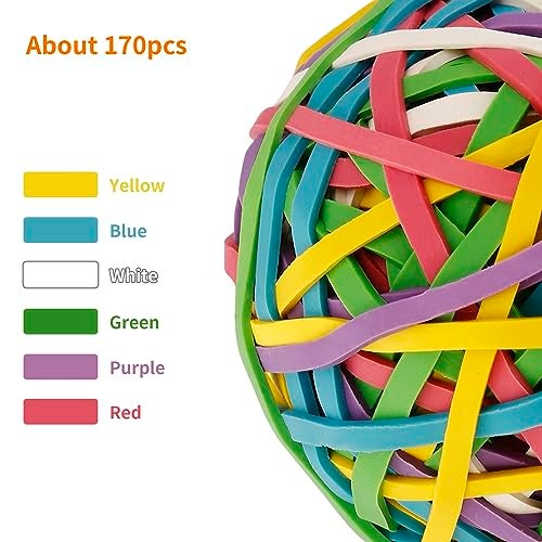 Eagle Rubber Band Ball, 170 Bands Per Ball, Assorted Colour - Image 2