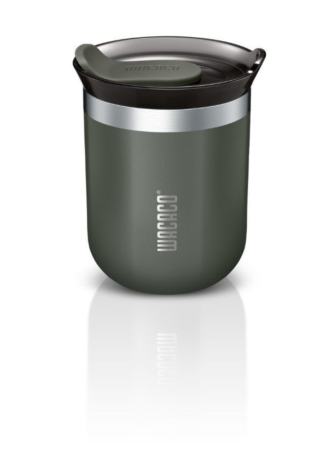 WACACO Octaroma CLASSICO Vacuum Insulated Mug (180ml) - Double Wall Stainless Steel Coffee Travel Tumbler w/ Leakproof Drinking Lid, Reusable, Washable, BPA-Free, Hot & Cold - Grey  - Image 1