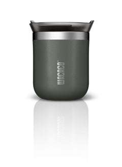 WACACO Octaroma CLASSICO Vacuum Insulated Mug (180ml) - Double Wall Stainless Steel Coffee Travel Tumbler w/ Leakproof Drinking Lid, Reusable, Washable, BPA-Free, Hot & Cold - Grey  - Image 2