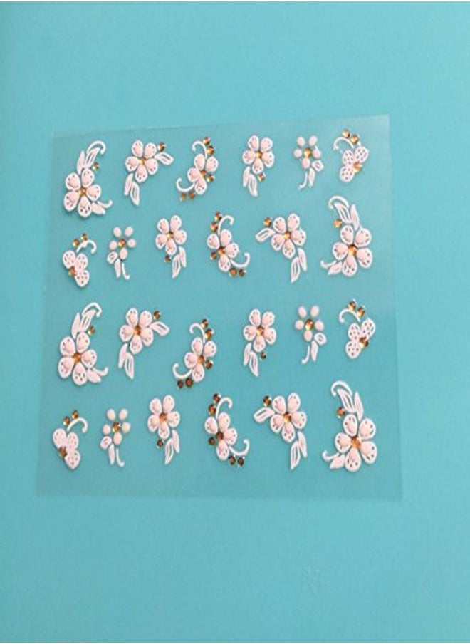 allydrew - Fingernail Stickers Nail Art Nail Stickers Selfadhesive Nail Stickers 3D Nail Decals Bows Hearts & Flowers (3 Designs/6 Sheets) - Image 1