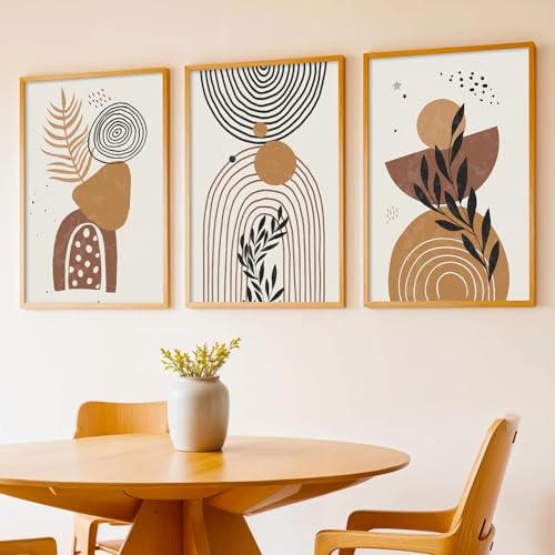 kotart Wood Painting For Wall Decoration - Modern Art Wall Decor Framed Painting For Living Room Bedroom-Framed Wall Posters/Paintings With Frame Set of 3 (Art 1, 10x13 inch) - Image 1