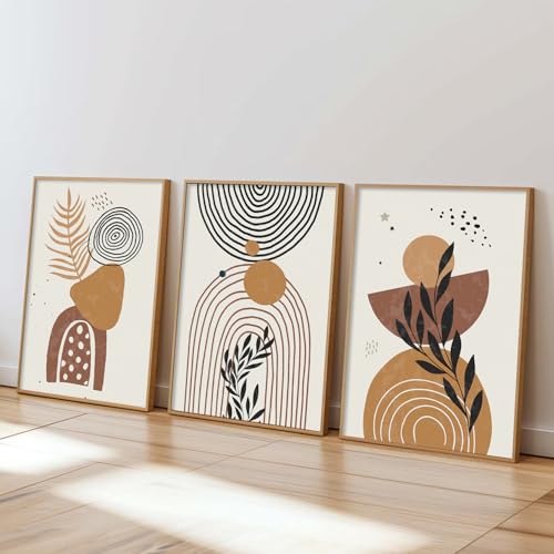 kotart Wood Painting For Wall Decoration - Modern Art Wall Decor Framed Painting For Living Room Bedroom-Framed Wall Posters/Paintings With Frame Set of 3 (Art 1, 10x13 inch) - Image 4