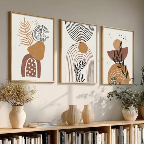 kotart Wood Painting For Wall Decoration - Modern Art Wall Decor Framed Painting For Living Room Bedroom-Framed Wall Posters/Paintings With Frame Set of 3 (Art 1, 10x13 inch) - Image 5