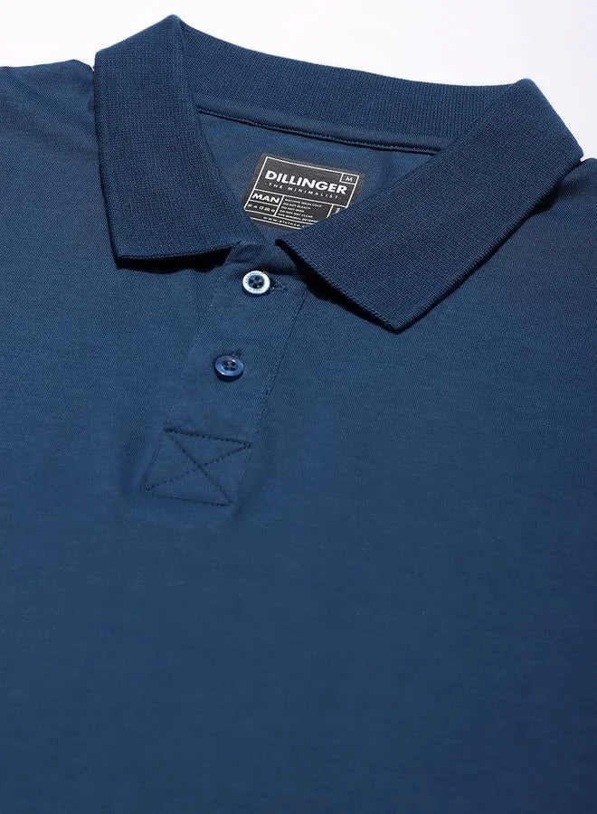 ديلينجر تيشيرت بولو سادة بأكمام قصيرة وقصة عادية للرجال