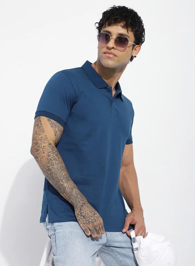 Dillinger Men Regular Fit Short Sleeve Solid Polo