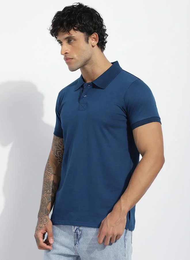 Dillinger Men Regular Fit Short Sleeve Solid Polo
