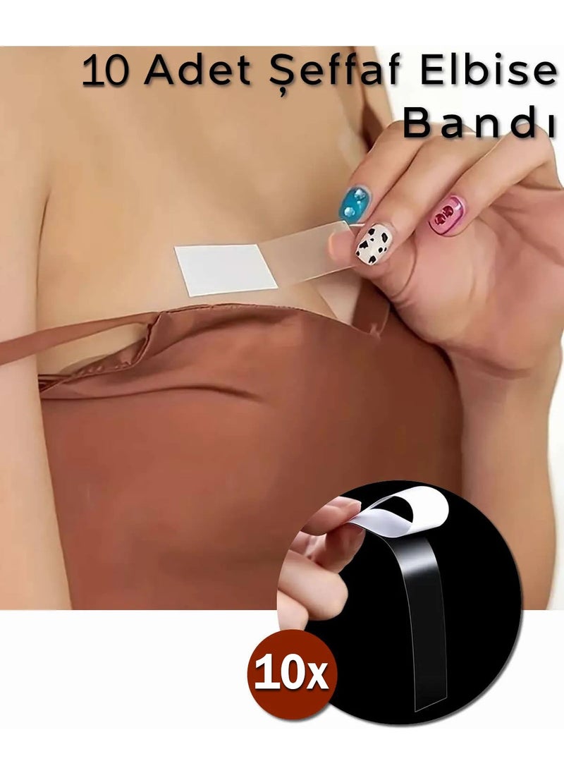 Octopus Bazaar Dress Fixing Tape - Clothing Skirt Fixing Dress Body Strap - 10 Pieces  - Image 1