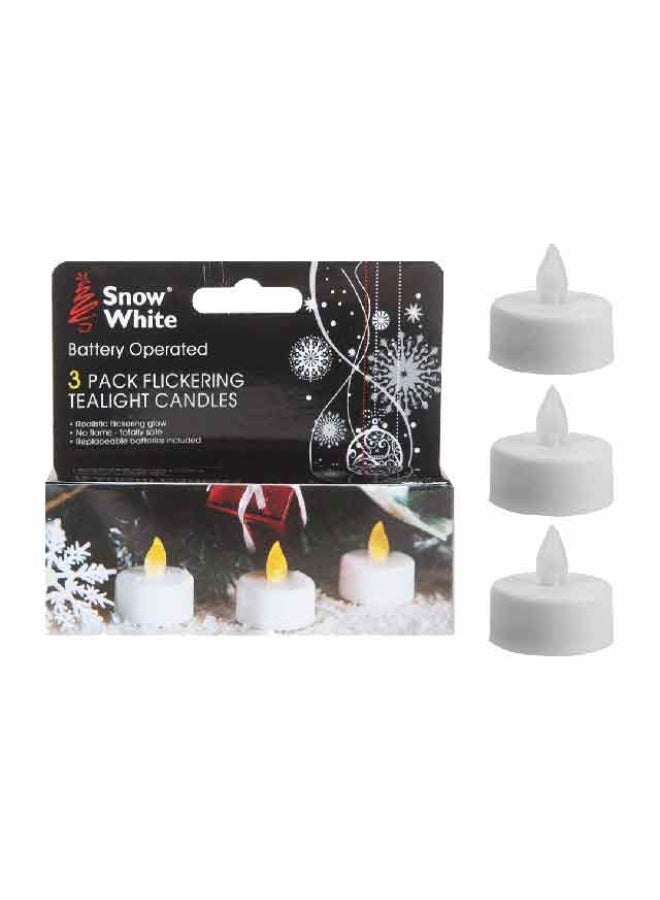 Tealight Candles Flickering - 3 pcs