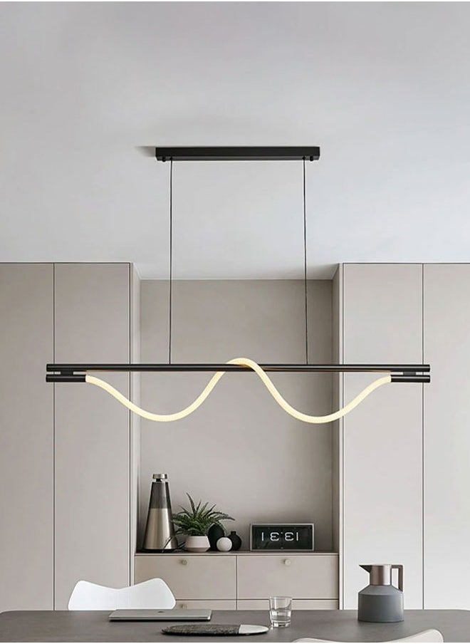 ٍSiera Light Modern Flexi Linear Hanger in black warm light 12.5W 120 cm ZT8013  - Image 1