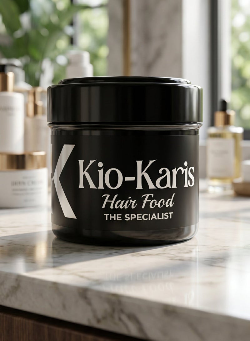 Kio Karis Hair Food Deep Nourishing and Moisturizing Cream 120g, Advanced Hair Treatment For Long-Lasting Natural Smoothness Fullness and Healthy Shine, Softening Formula For Dry and Damaged Hair - Image 1