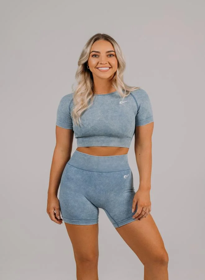 PALMFIT Palmfit Women Blue Apex Seamless Active T-Shirt
