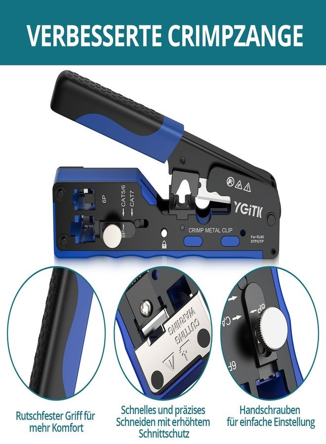 YGiTK RJ45 Network Crimping Tool Kit Crimping Pliers for Network Connector - Image 3