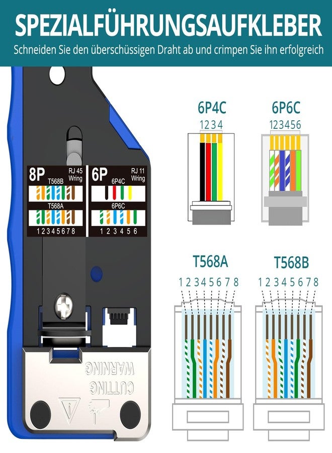 YGiTK RJ45 Network Crimping Tool Kit Crimping Pliers for Network Connector - Image 5
