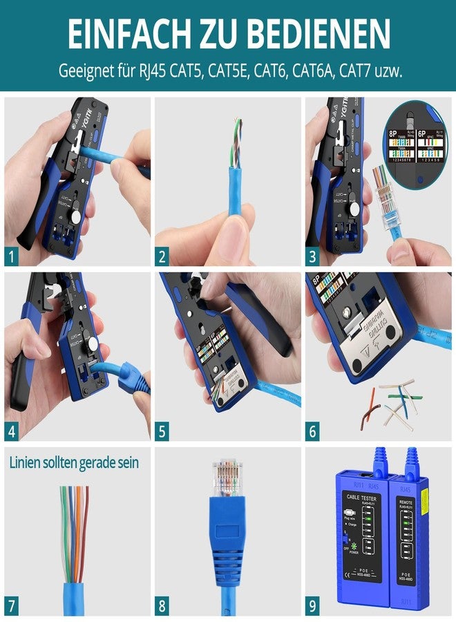 YGiTK RJ45 Network Crimping Tool Kit Crimping Pliers for Network Connector - Image 4