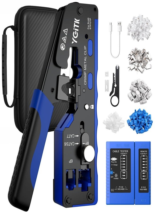 YGiTK RJ45 Network Crimping Tool Kit Crimping Pliers for Network Connector - Image 1