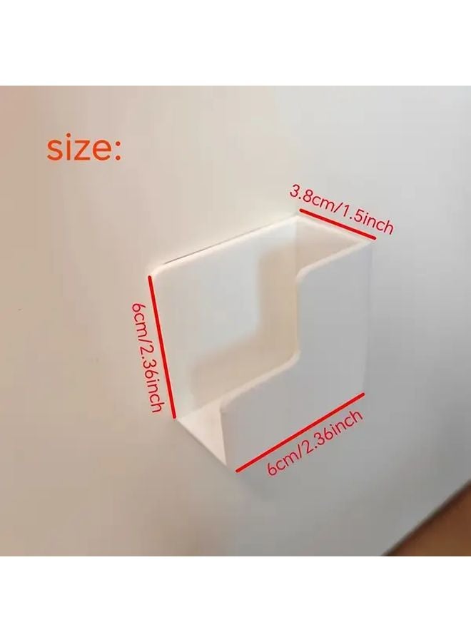 حامل ميزان مثبت على الحائط أبيض 2 قطعة تخزين عالمي لمقاييس الوزن - Image 4