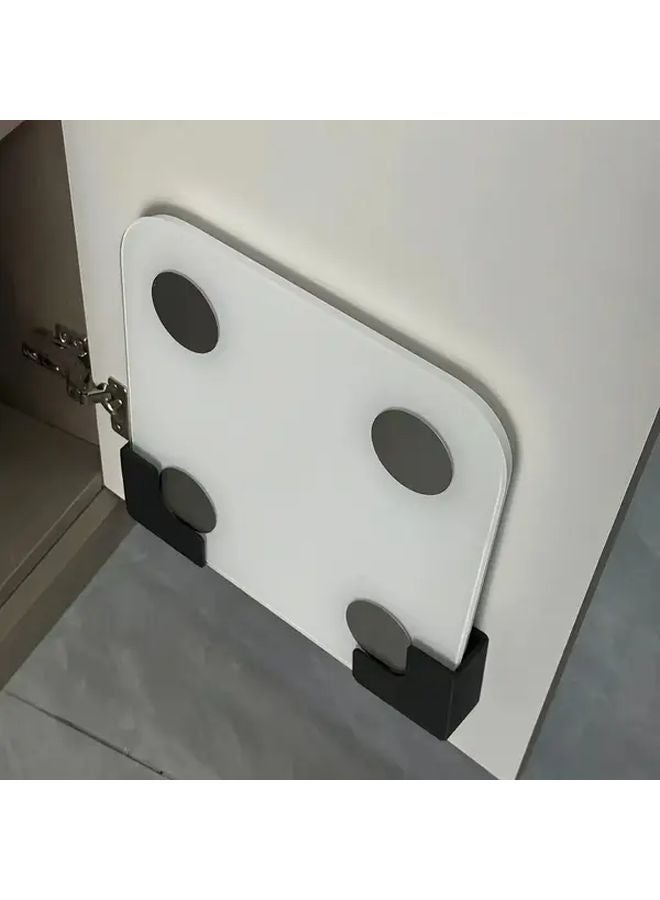 حامل ميزان مثبت على الحائط أبيض 2 قطعة تخزين عالمي لمقاييس الوزن - Image 2