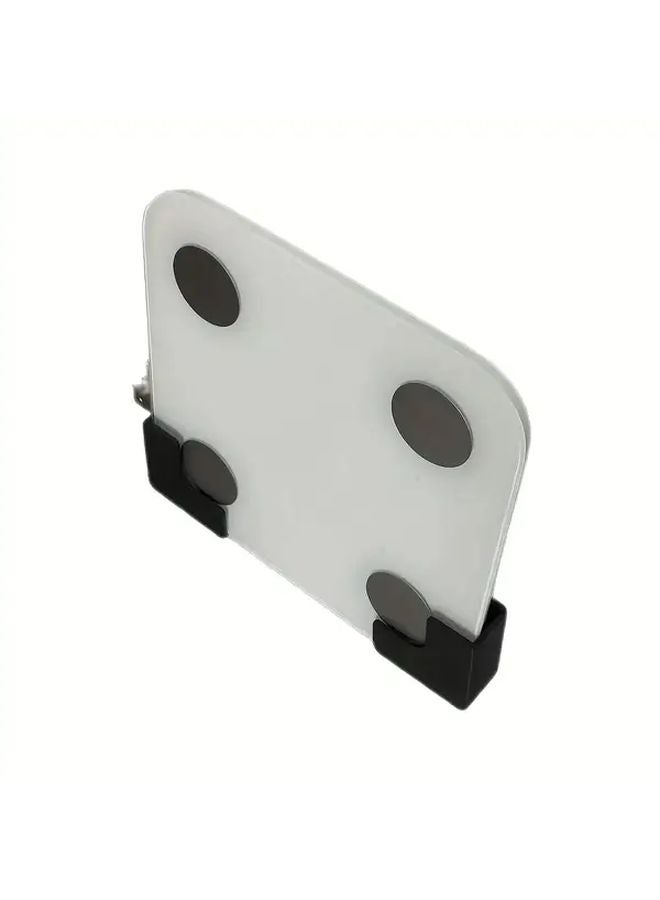 حامل ميزان مثبت على الحائط أبيض 2 قطعة تخزين عالمي لمقاييس الوزن - Image 3