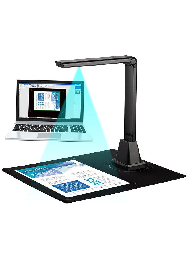 Generic - G500TS-R High Speed Document Camera Scanner 5 Megapixel Capture Size A4 Portable Scanner Support Multi-Language OCR Function File Barcode Scanning Video Recorder LED Light - Image 1