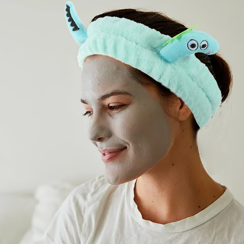 Dinosaur Headband Cartoon Hair Band Cute Band Makeup Headband Spa Headband Face Washing Headband - Image 5