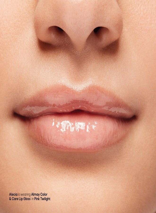 ألماي ملمع شفاه مرطب من ألماي كولور آند كير، ألوان طبيعية ناعمة، مركب بريبيوتيك، تقنية حشو الهيالورونيك الكروي، 100 بينك توايلايت، 0.1 أونصة سائلة - Image 4