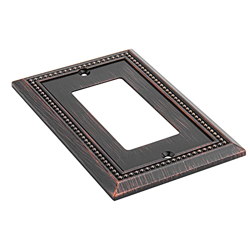 Henne Bery Sunken Pearls Heavy Duty Decorative Wall Plate Switch Plate Outlet Cover (Single Decorator, 3 Pack, Aged Bronze) - Image 2