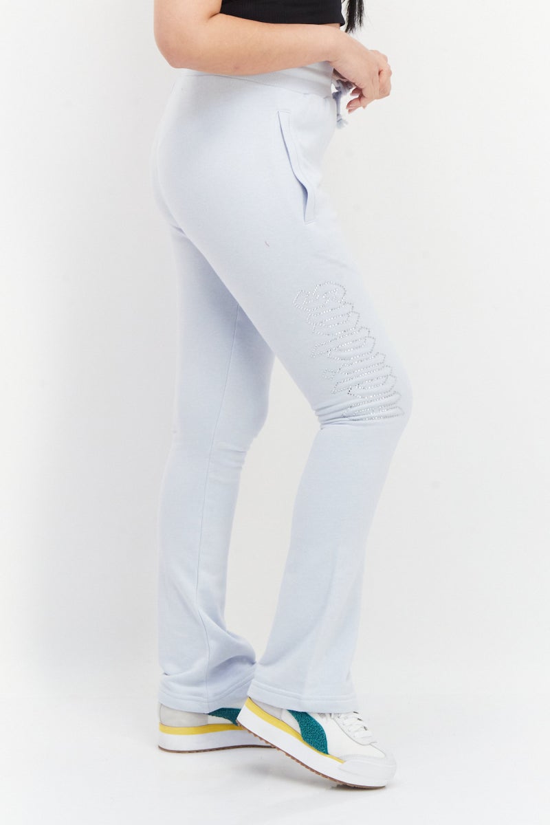 adidas Originals Women Sportswear Fit Training Track Pants, Light Blue - Image 4