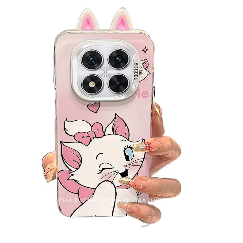 LS Silicone Protective Case for Redmi Note 14 Pro with Drop Protection and Cartoon Design plus Shockproof plus 3D Ear Design in Multicolour - Image 1