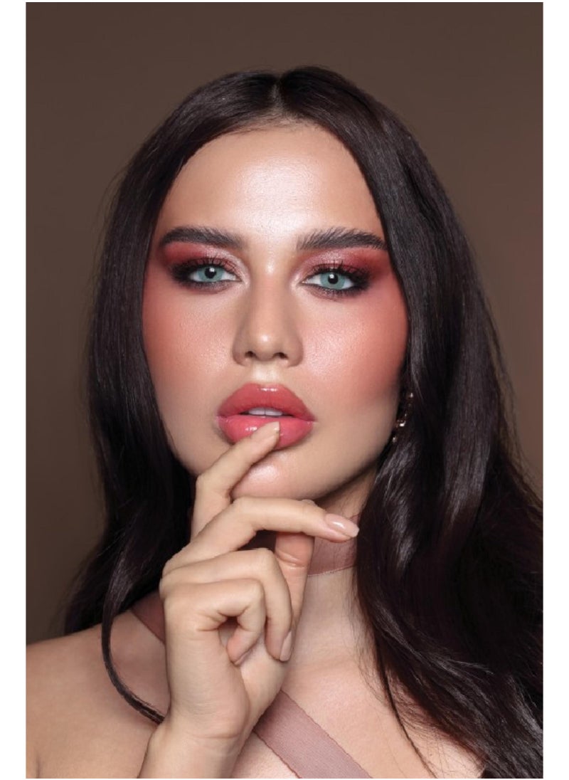 Dahab Tiffany Blue Monthly Disposable Colored Contact Lenses Unisex Cosmetic Contact Lenses  - Image 2