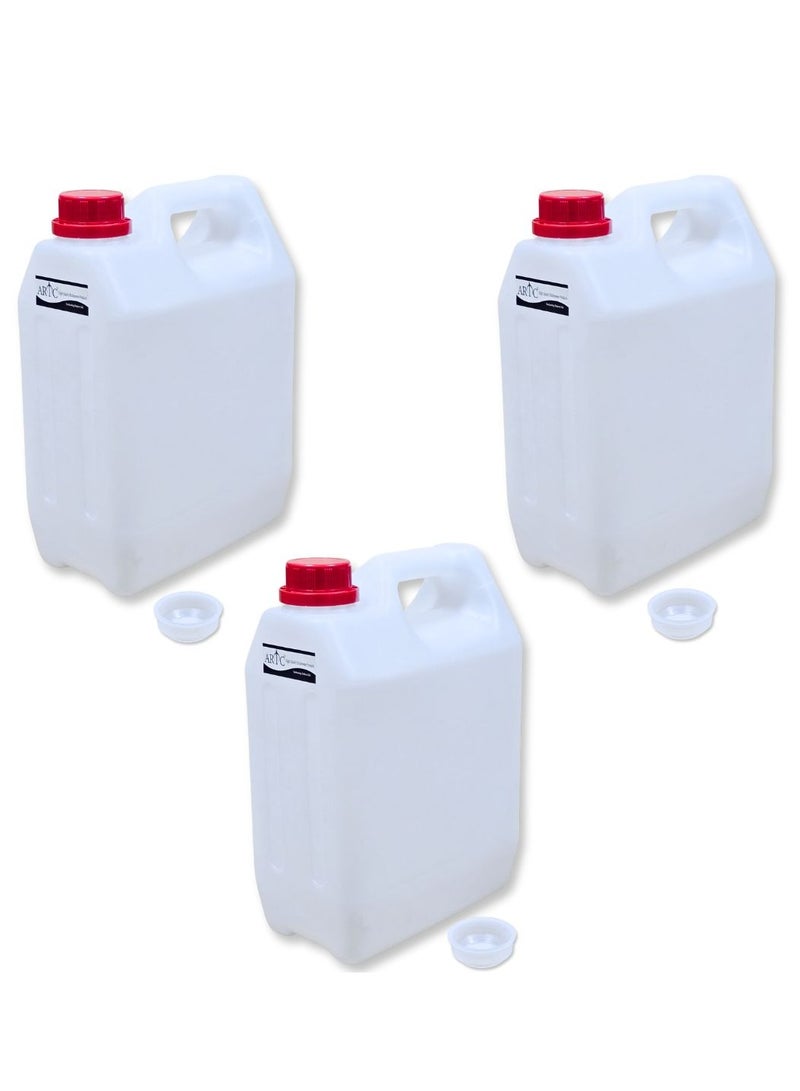 ARTC 3 Pieces Plastic Jerry Can For Liquid And Perfume And Chemical Storage 4L - Image 1