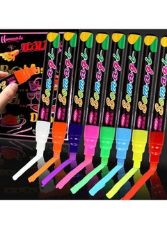 SYOSI Erasable Chalk Markers Pens Set, 8 Colors Colorful Graffiti Highlighter Marker for Flashing LED Lighted Board, Blackboard, Whiteboard, Menu Message Board, Glass, Window, Art-Chalk Pen, Whiteboard Pen  - Image 2