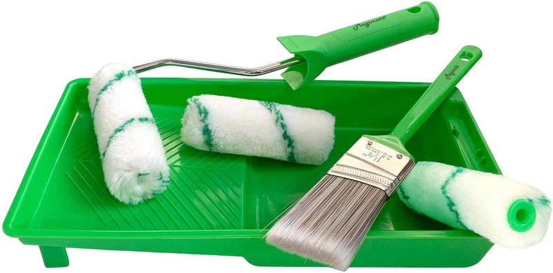 Magimate Mini Paint Rollers with Brush and Paint Tray – 4 Inch Small Stain Roller Kit for Quick House Touch ups Wall Trimming Painting (Pack of 6) - Image 2