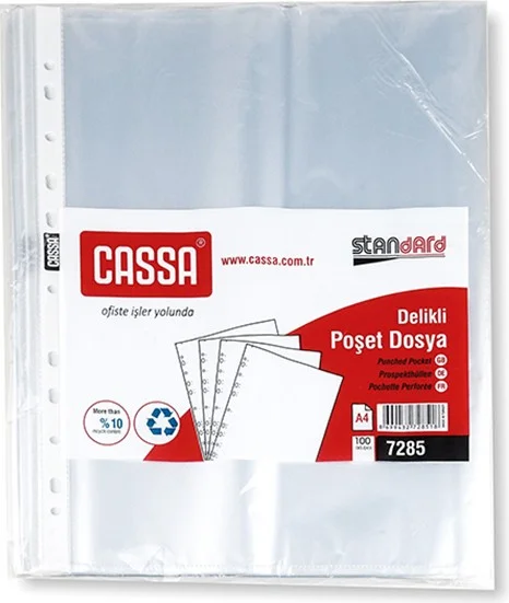 Cassa Standard Transparent Bag File 10 x 100 Pieces