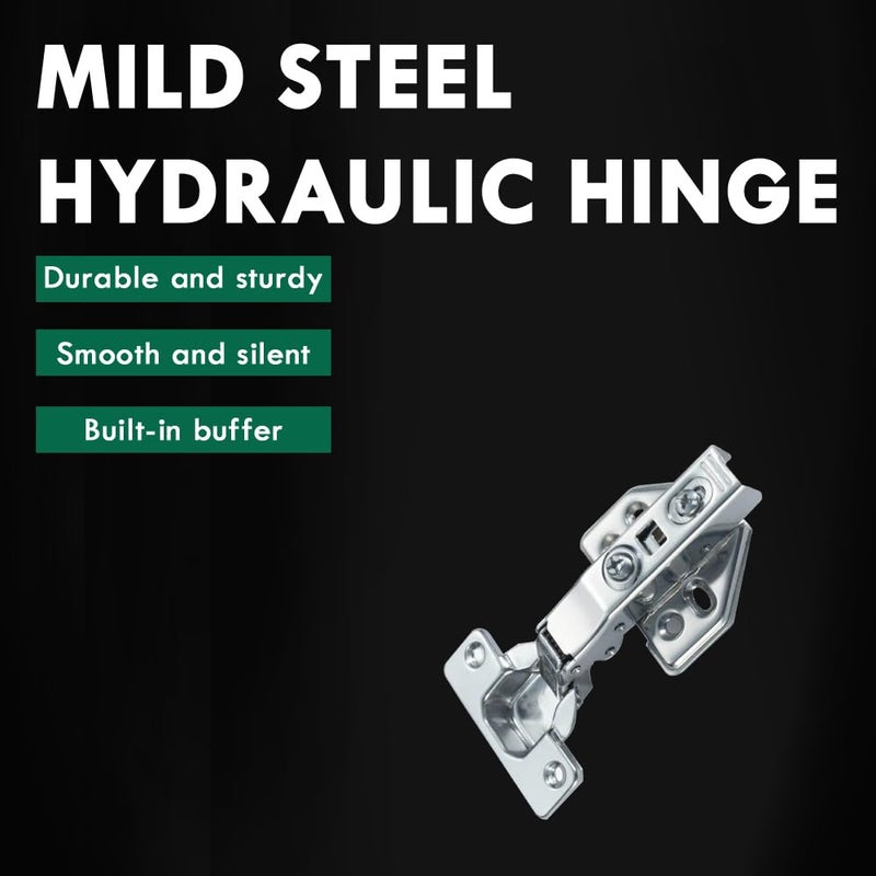 Volo Volo 0 Crank European Style Mild Steel Clipon Soft Close Concealed Cabinet Hinges for Cabinet Door of KitchenRoomOffice Color Nickel 4 Set  - Image 3