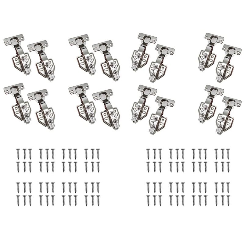 Volo Volo 0 Crank European Style Mild Steel Clipon Soft Close Concealed Cabinet Hinges for Cabinet Door of KitchenRoomOffice Color Nickel 4 Set  - Image 1