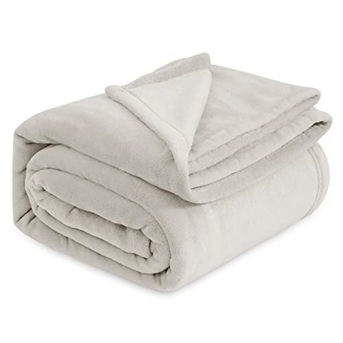 Bedsure بطانية فليس من Bedsure بحجم كوين 280GSM ناعمة وخفيفة الوزن وبلوش مريحة للسرير والأريكة والسفر والتخييم