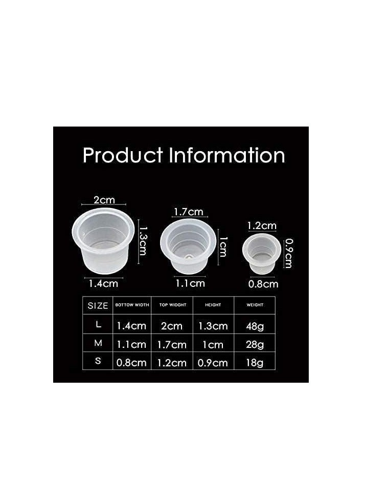 Generic 300pcs Tattoo Ink Caps with 2 Cups Holders - 100 Small 100 Medium 100 Large Tattoo Ink Cups +2 Cups Holders for Tattoo Ink Permanent Makeup Container Cap Tattoo Accessory  - Image 2