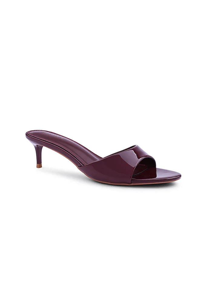 IconStyle Embroidered Open-Toe Mule Heels