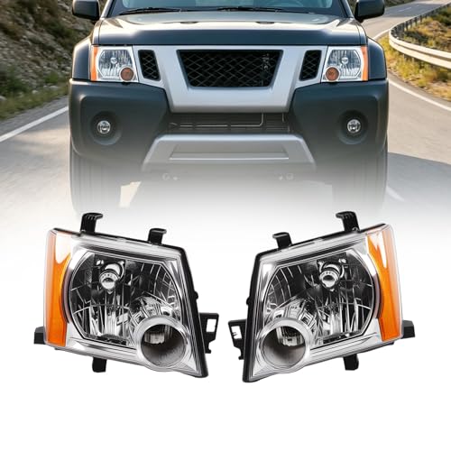 Jecoupoon Halogen Headlight Compatible with Xterra 20052015 Headlamp Driver Passenger Side 26010EA025 26060EA025 Left and Right - Image 1